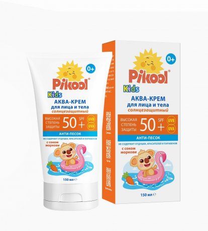 фото упаковки Pikool Аква-крем для детей Солнцезащитный