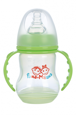фото упаковки Рома+Машка бутылочка с широким горлышком и ручками