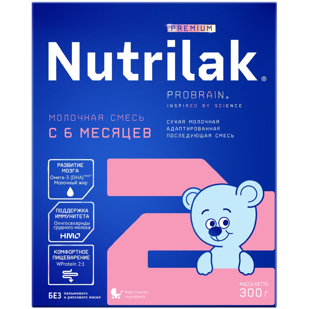 фото упаковки Nutrilak Premium 2 Смесь молочная 6-12 мес