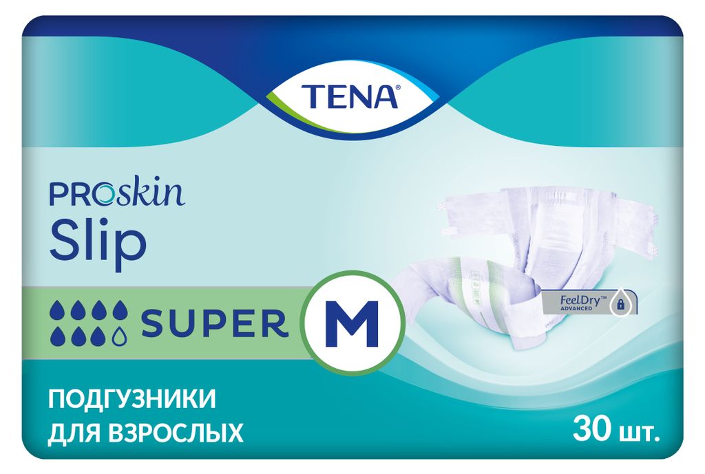 фото упаковки Подгузники для взрослых дышащие Tena Slip Super