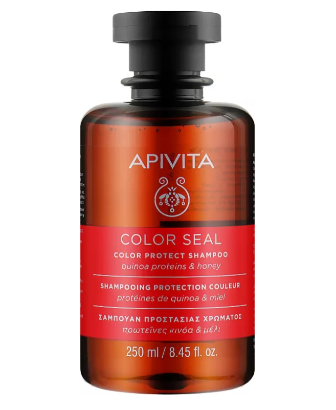 фото упаковки Apivita Шампунь для окрашенных волос с протеинами