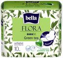Bella flora прокладки, 4 капли, с экстрактом зеленого чая, 10 шт.