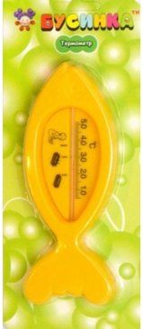 Бусинка Термометр для ванной Рыбка, цветные, в ассортименте, 1 шт.