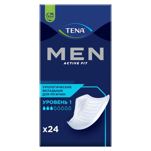 Tena Men вкладыши урологические уровень 1, прокладки урологические, light, 24 шт.