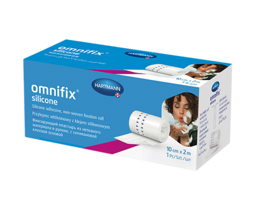 Omnifix Silicone Пластырь фиксирующий, 10смх2м, пластырь медицинский, 1 шт.