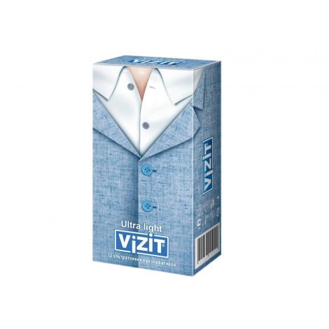 Презервативы Vizit Ultra light, презерватив, ультратонкие, 12 шт.