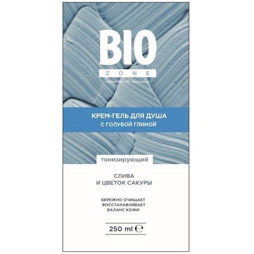Биозон Крем-гель для душа с голубой глиной, 250 мл, 1 шт.
