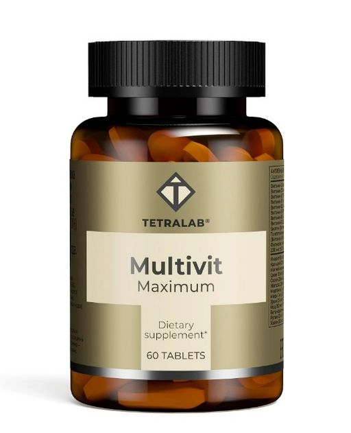 Tetralab Мультивит Максимум, таблетки покрытые оболочкой, 60 шт.