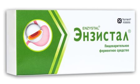 Энзистал, 4.5+6+0.3 тыс ФИП+25 мг+50 мг, таблетки, покрытые кишечнорастворимой оболочкой, 100 шт.